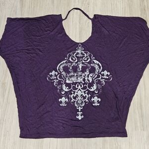Women’s Lovely Purple Off The Shoulder Top - Sz 1X